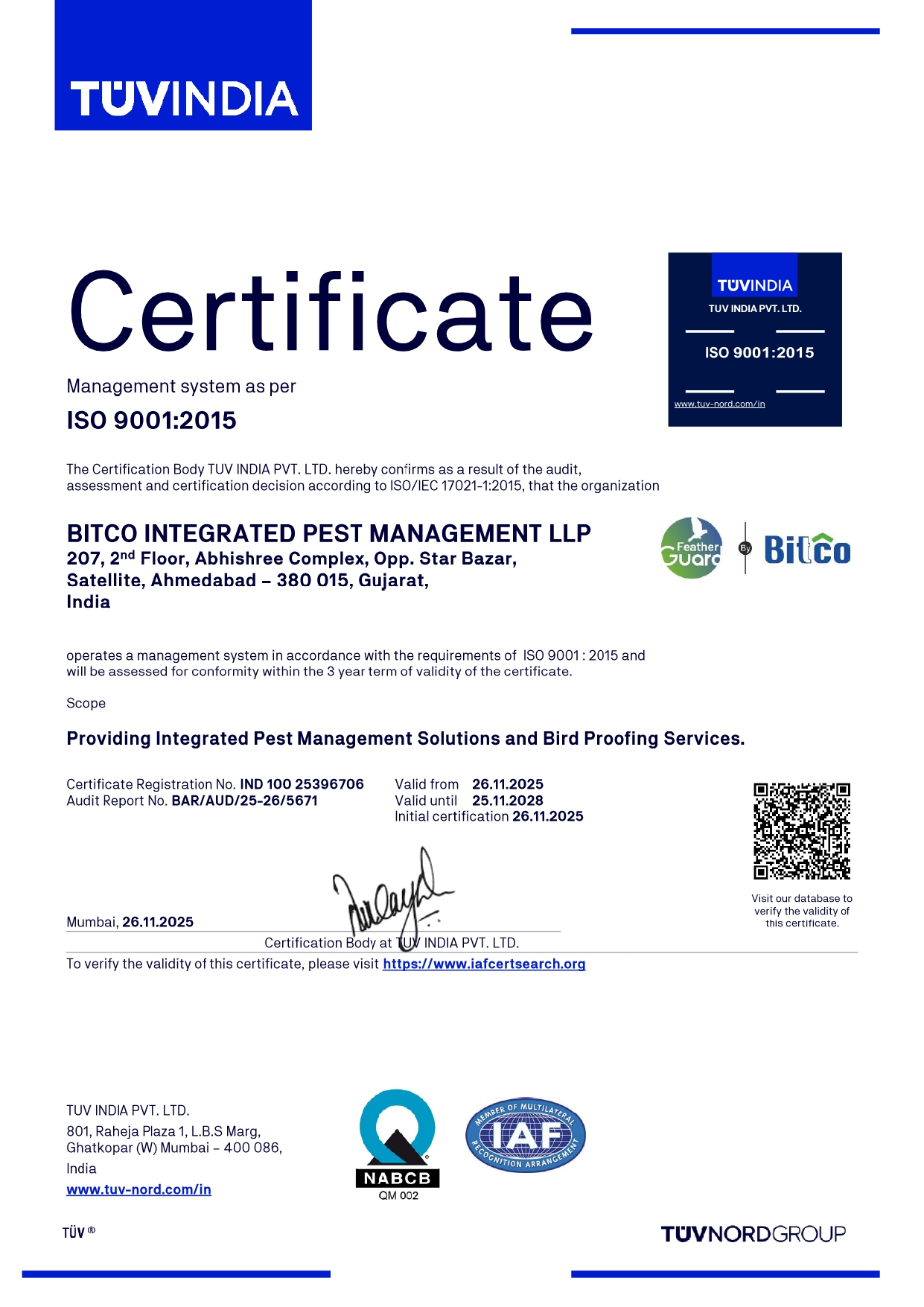 Certificate